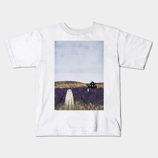 Lavender Fields Kids T-Shirt by KatherineBlowerDesigns